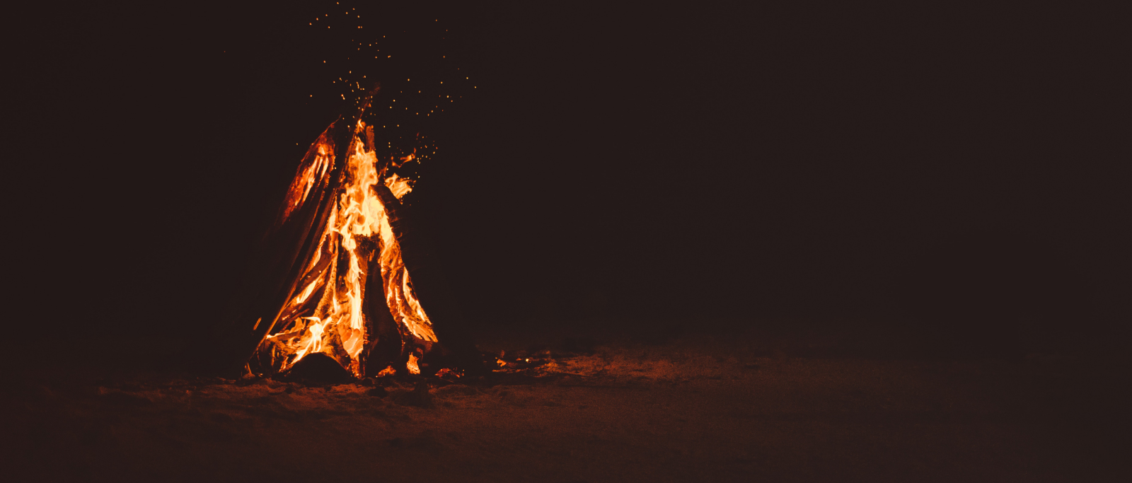 Prehistoric campfire scene